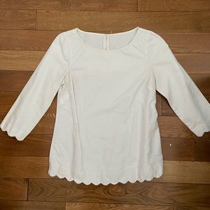 Vineyard Vines White Scalloped Shirt